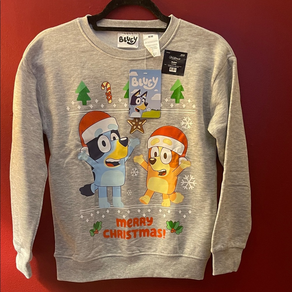 Bluey Gray Christmas Sweatshirt